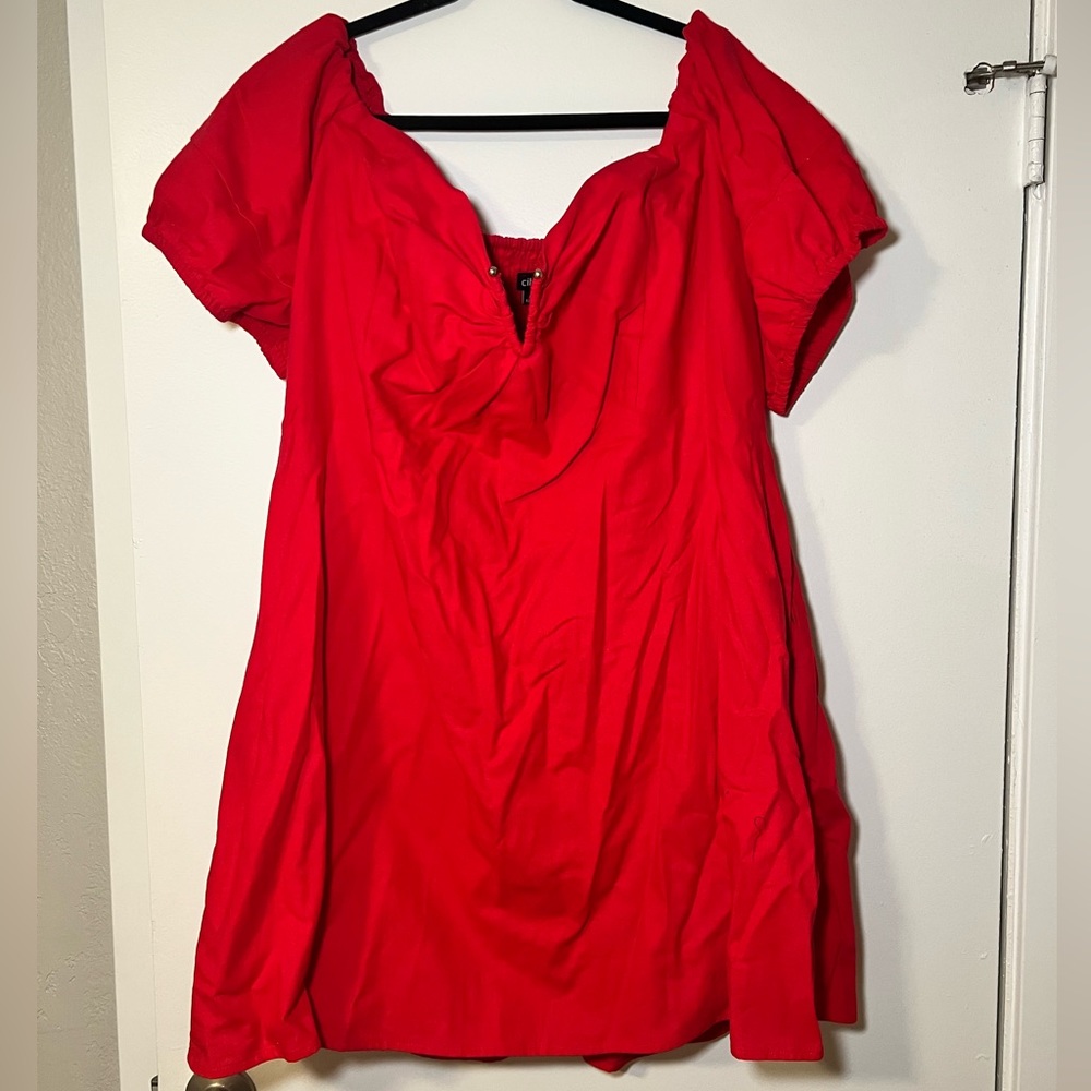 City Chic Red Sweetheart Mini Dress